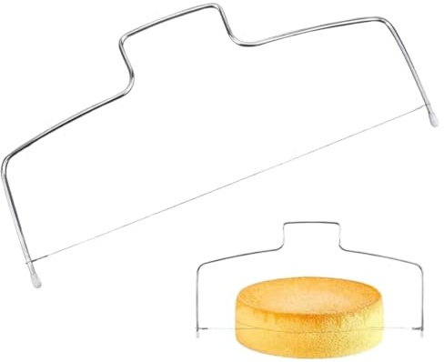 Cortador de fondos para tartas, Cortador de base para tartas uniforme, altura del cortador de pastel de acero inoxidable ajustable, herramienta de corte precisa para capas perfectas de tartas