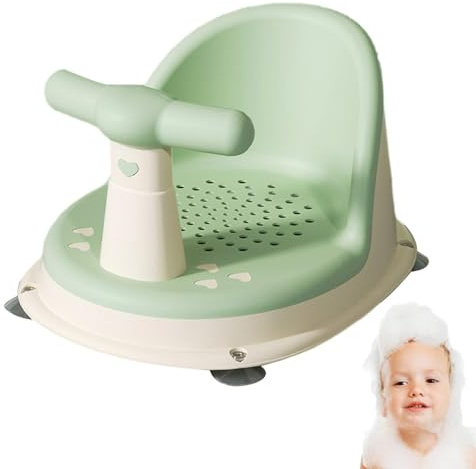 Kixolazr silla para shower | Asiento de baño antideslizante con respaldo ajustable y ventosas seguras | Asientos de bañera para bebés Asientos de baño envolventes para bebés de 6 a 18 meses