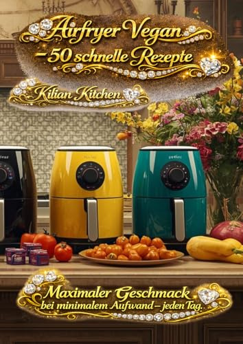 Airfryer Vegan: - 50 schnelle Rezepte (Airfryer/Heißluftfriteusen Rezepte)