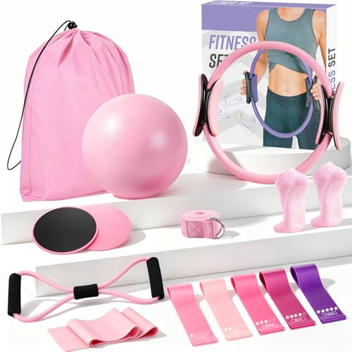 ZOBMIO Pilates Equipment,Pilates Kit 13Pcs Home Pilates Essentials Workout