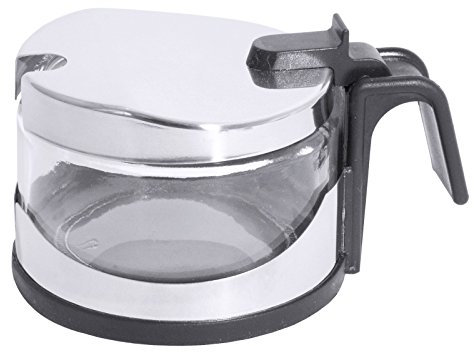 Parmesan-/konfitdörrsockel, ställ av högglansigt rostfritt stål 18/0, lock av rostfritt stål 18/10, med sked | ERK