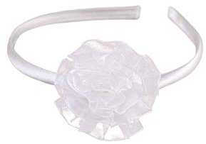 Monny Haarreif Haarband Taufe Kommunion Haarreif mit Blume Blumenmädchen (Champagner)