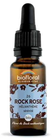 BIOFLORAL - 26 Rock Rose, Hélianthème BIO DEMETER - Sérénité - Fleur de Bach Authentique - Compte-gouttes 20 ML