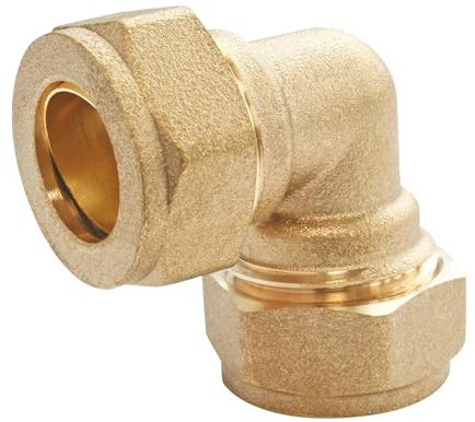 SOMATHERM FOR YOU - 90 ° Codo igual al latón de compresión para tubería de cobre Ø10