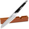 linoroso Santoku Knife Kitchen Knife Ultra Sharp Chef Knife, 6 inch/15cm Precision Forged German High-Carbon Stainless Steel Cooking Knife with Exquisite in-Drawer Knife Block- MAKO Series