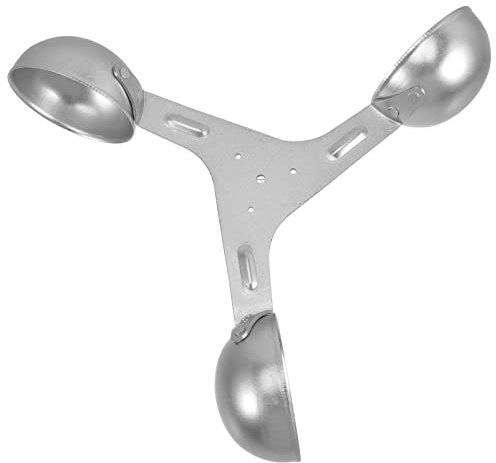 Happyyami Professionelle Anemometer Cup Wind Meter Werkzeug Wind Messer Werkzeug Silber Zubehör Wind Sensor Anemometer Sensor Wind Geschwindigkeit Cup Sensor Fall Basis Wind Cup Wind