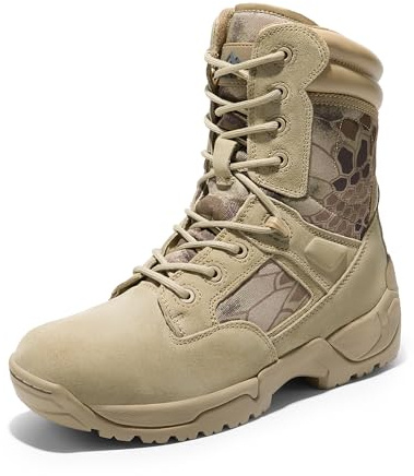 NORTIV 8 Botas de Trabajo Tácticas Militares para Hombre Botas Policiales Senderismo Motocicleta Botas Combate