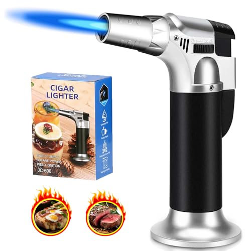 Kasanni Cannello Da Cucina Può Essere Riempito, Fiamma Ossidrica Da Cucina Regolabile, Adatto Per Cucina, Pasticceria, Dessert, Panna Cotta, Campeggio, Barbecue (Butano Non Incluso)