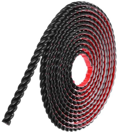 sourcing map Peel and Stick Molding Trim for Walls 0.6 x 16 ft Flexible Molding Trim Self-Adhesive Wall Paneling Strips Wallpaper Border for DIY Floor Wall Baseboard, Black