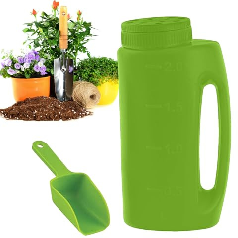 Spargitore di sale per la rimozione della neve Spargitore di sale invernale - Spargitore manuale di capacità 2 l (1,5 kg), spreader di sale efficiente, spargitore di diffusione, spalmatore agitatore