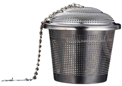 Filtre à épices de cuisine - Passoire à feuilles lâches - Filtre à herbes - Infuseur en maille - Panier plus rigide - Porte-épices portable - Filtre en maille réutilisable pour la cuisson de la soupe