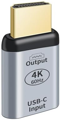 Adattatore da USB C a HDMI, USB 3.1 Gen 2 Connect USB-C tipo C femmina a HDMI 2.0 maschio, adattatore 4K 60hz per molti modelli di tablet, telefoni e laptop