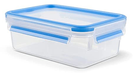 Tefal K3021212 - Masterseal Fresh - Boîte plastique de conservation alimentaire rectangulaire - 1 L - Bleu