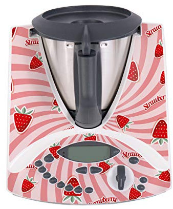 WANDKINGS Aufkleber Skin Sticker für Thermomix TM31, Erdbeerstrudel