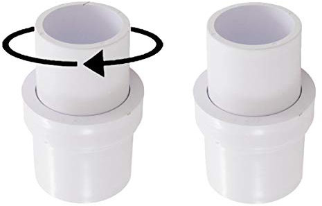 ATIE 3,8 cm Pool-Vakuum-Kopf-Drehgelenk-Adapter für manuellen Vacuum-Kopf, Ersatz für Pentair R201566 258 Schlauch-Schwenkadapter (2 Stück)