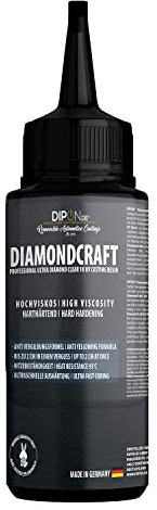 DiamondCraft Professional UV Resin 50 Gramm für Schmuck Anhänger Resin Art bis 2 cm Gusshöhe Hohe Viskosität Gelartig Hitzebeständig Wasserbeständig