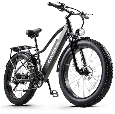 CEAYA Vélo électrique 26 Pouces VTT Électrique,Vélos électriques pour Adultes Hommes Femmes avec Batterie 48V20AH,7 Vitesses,Double Frein à Disque,Porte-Bagages arrière