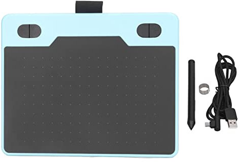 Grafikplatta Med 4 Anpassningsbara Nycklar, 8192 Level Stylus, Ergonomisk Design För Bärbara Datorer, Stationära Och OS X Bärbara Datorer, Plug and Play(Bleu)