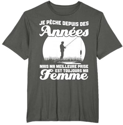 Je Pêche Ma Femme Pêcheur Humour T-Shirt