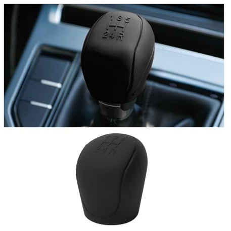 JNNJ Auto Schaltknauf Abdeckung, Anti-Rutsch Silikon Schaltknaufabdeckung, Weiche Silikon Auto Schaltknauf Abdeckung Schutz, Kratzfest Schaltknauf Abdeckung(Schwarz)