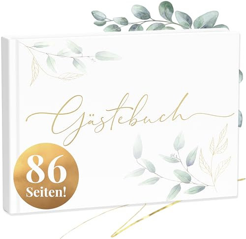 kwii&kwii - Gästebuch Hochzeit - Mit Fragen zum Ausfüllen - Hochzeit Gästebuch - Hochzeitsgästebuch - Hochzeitsbuch - Hochzeitsalbum - Guest Book Wedding - Extra Seiten für das Brautpaar - Guestbook