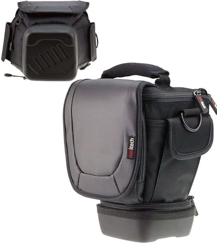 Navitech Custodia telescopica per fotocamera DSLR SLR compatibile con fotocamera digitale Nikon Coolpix P1100, Nero , Taglia unica, Borsa per fotocamera