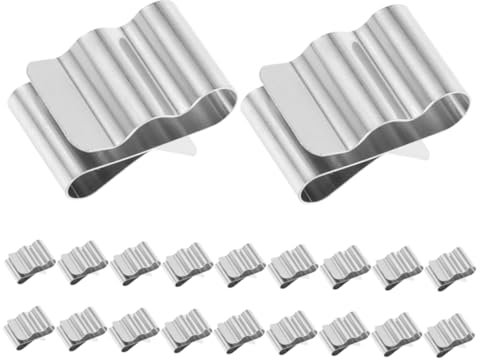 Amosfun 20 Stück Solarkabelclip Drahtseilclip Kabel Drahtseil Drahtclips Drahtseil Kabelclip Klemme Kabelclips Kabelklemmen Anhänger Verdrahtungsclips Drahtschnalle 301