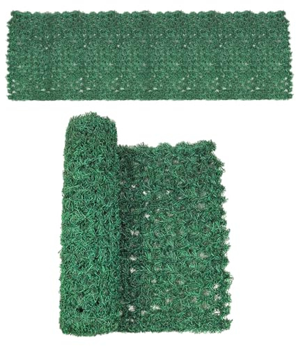Pantalla de hiedra artificial, Pantallas de valla de privacidad de cubierta de cuerpo,05 x 2 m pantalla de privacidad artificial hiedra cerca de decoración para pared telón de fondo b