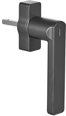 SIEGENIA smart fönsterhandtag Gen. 2 antracit – Matter-kompatibel för integration i smarta hem-nätverk med statusövervakning, centrallåsning och -upplåsning via fjärråtkomst, installationsassistent