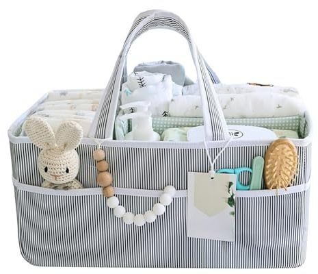 Organisateur de Panier à Couches – Sac de pour Chambre d'enfant, bac de pour lingettes pour avec Compartiments spacieux, Pratique pour Bouteille de Lotion, Access