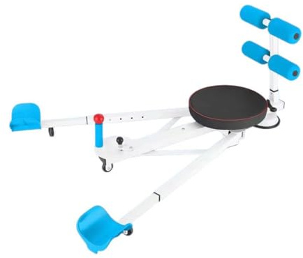 Professionell Bensträckare, Tung Utrustningssplitmaskin, 0-180° Justerbar Stretchutrustning, Med Svampkudde Och Ryggstöd, 200 Kg Lastkapacitet(Blue)