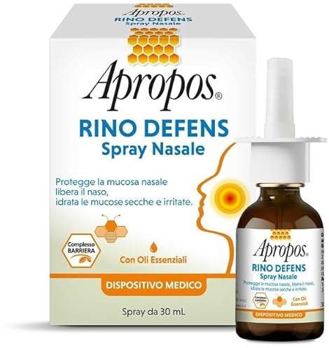 Apropos Rino Defens Spray Nasale - Barriera mucoadesiva ai tannini con oli essenziali, 30 ml