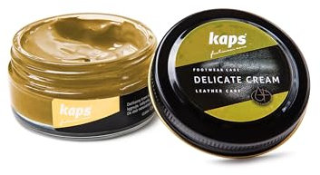 Kaps Schuhcreme für Glattes und Genarbtes Leder - Schuhpflege - Delicate Cream (108 - Ocker - Ochre)