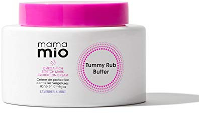 Mama Mio Tummy Rub Butter 120 ml | Lavender and Mint 100 Percent Natural Fragrance | Pregnancy Stretch Mark Protection Cream | Calming and Relaxing | Sleep Easy