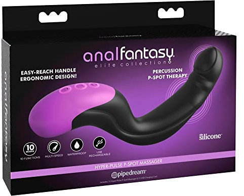 Pipedream Anal Fantasy Elite Hyper-Pulse P-Spot Massager, Black, 11,4 cm