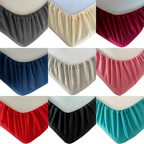 Winter Fleece Spannbettlaken Thermo Spannbettuch Warm Flauschige Bettlaken Laken in vielen Farben und Größen