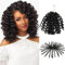 QUEENTAS 3Packs Gogo Crochet Cheveux pour Femmes Vague D'eau Faux Locs Bouclés Tressage 36 Racines (8 Pouces, #1B)
