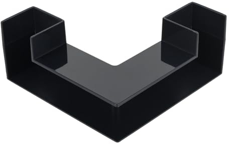 KTZCTPCA Aquarium Underground Corner Tunnel, Fish & Shrimp Hideout, 2 Pack (Black)