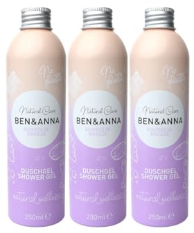 Ben & Anna - Duschgel Magnolia - 3er Pack - Shower Gel - Naturkosmetik, Vegan, Ohne Plasik, Alu Dose (3)
