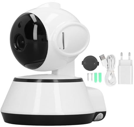 Haofy 1MP Smart Nätverkskamera med Bred Vy, Realtidsavisering för Babyövervakning, Trådlös Säkerhetskamera för V380 APP-användare