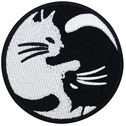 Finally Home Yin Yang katt strykbild lapp att stryka på | Månlappar, stryka på