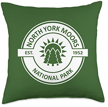 North York Moors National Park Sun Trees Throw Pillow
