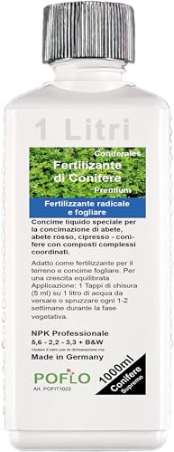 Fertilizzante per conifere per abeti, abeti rossi e pini, fertilizzante liquido di qualità superiore della linea professionale 1000ml