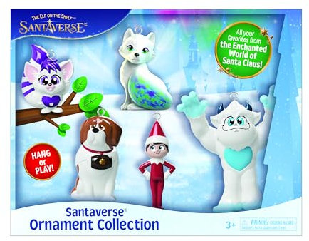 Elf on the Shelf Santaverse Ornament and Play Figure Collection - 5 Christmas Decorations | Christmas Elf Decorations - Year-Round Magic and Mystery from the North Pole