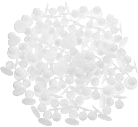 HAWILLOSCH 100 Stück Kochknöpfe Weiß Mittelgroße Knöpfe Zum Praktischen Nähen Von Windmänteln