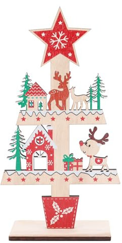 Adornos Navideños para Mesa, Bonitos Letreros Navideños Madera Mesa Decoración Navideña Interior Adornos Navideños Escritorio Decoraciones Navideñas Perfectas para el Hogar y La Oficina