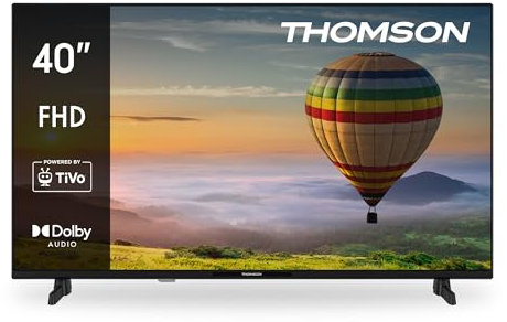 THOMSON 40 Pouces (100 cm) FHD Smart TV, Wi-FI, Contrôle Vocal, HDR10, Dolby Audio, Triple-Tuner (Câble/Satellite/Antenne), HDMI, USB, Netflix, Youtube, Prime Video, Disney+ – 40FT2S35