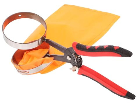 BESPORTBLE recolector de frutas recolector de cítricos recogedor de bellotas superior recogedor de piñas superior palo para recoger frutas accesorio para recoger frutas acero