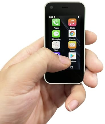 YOHOPE 3G Mini móvil, Smartphone para niños, Android 9.0 Procesador de Cuatro núcleos, 2 GB de RAM, 16 GB de ROM, 5,0 MP, móvil económico sin Contrato (Blanco)