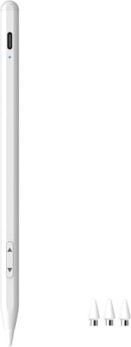 MEKO Dual-System-Stift für Tablet und für Apple iPad, Tablet Stift für Alle Tablets und Handys wie Android-Touchscreen-Geräte/iPad Pro Mini Air, iPad Stift mit Schnellladeleistung, Weiß